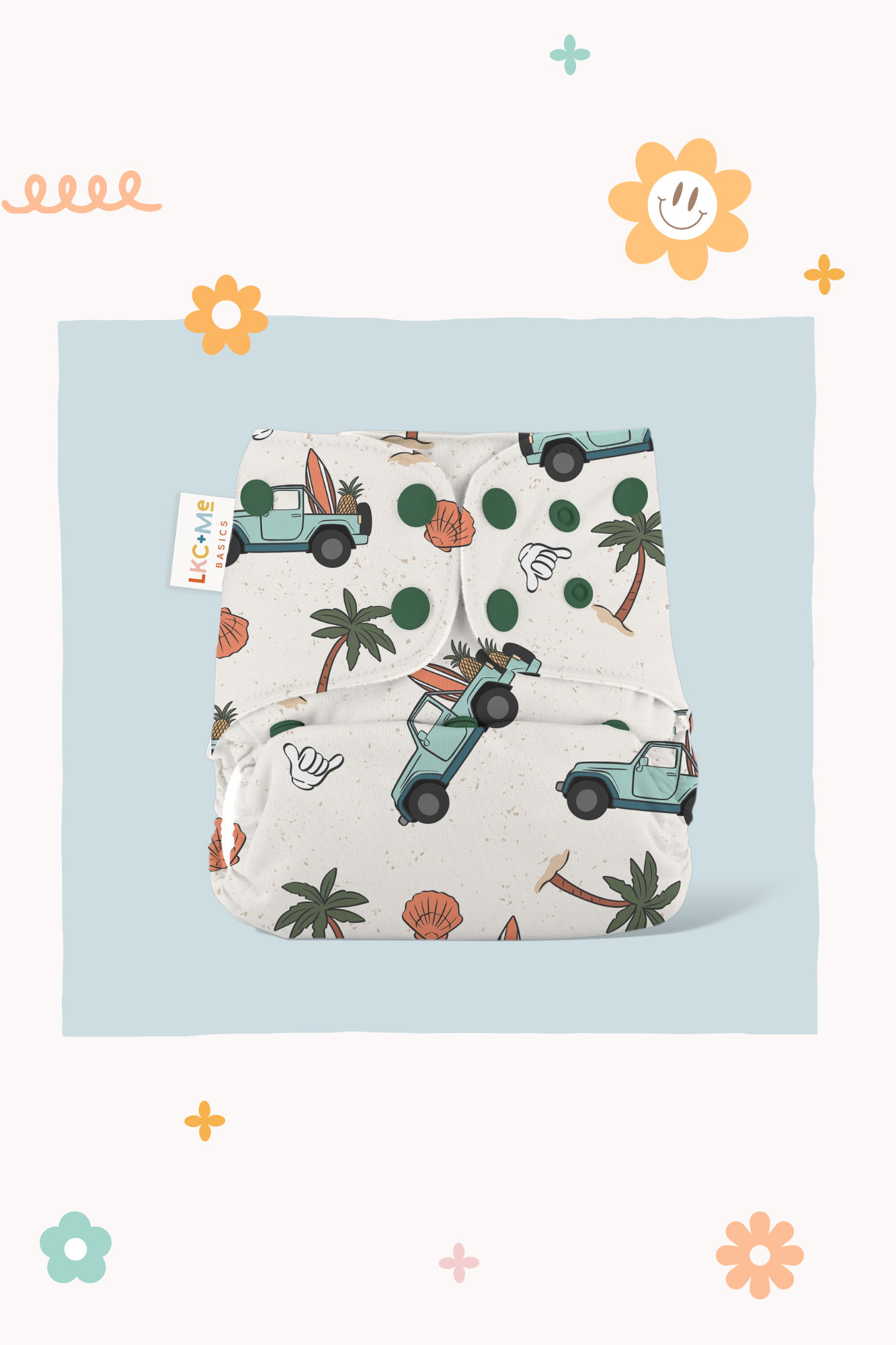 Cloth Diapers Lighthouse Kids Co. modern pocket cloth diapers have athletic wicking jersey, AWJ one size diapers from 7-55lbs. Tummy panel for belly sleepers. Fun prints and colors.