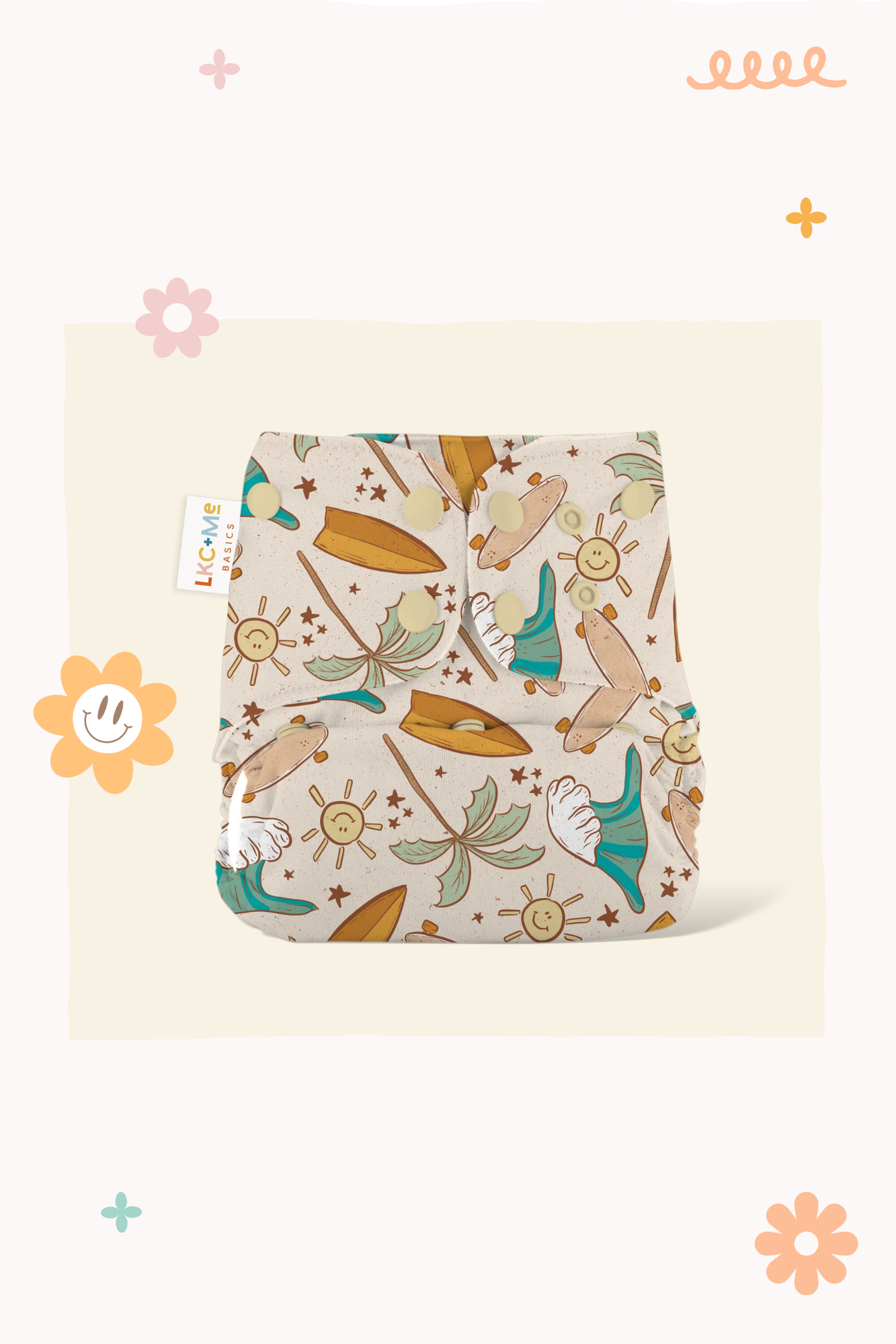 LKC+Me - One-Size Pocket Cloth Diaper with AWJ - Slater