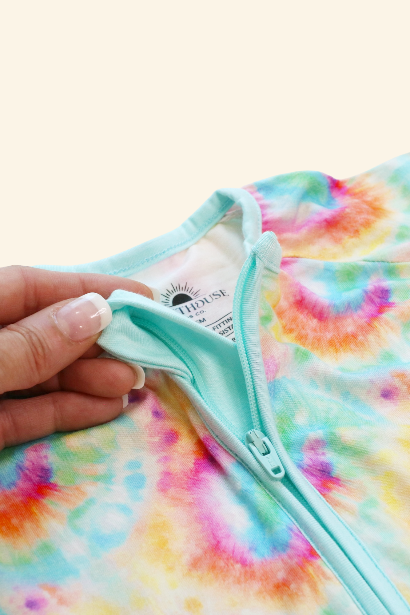 Bamboo Baby Pajamas - Double Zipper - Longies - Tie-Dye