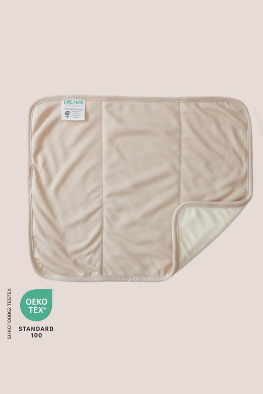 12-Layer Bamboo Insert for Cloth Diapers - Night-Time Heavy Wetter Version 2 - Beige